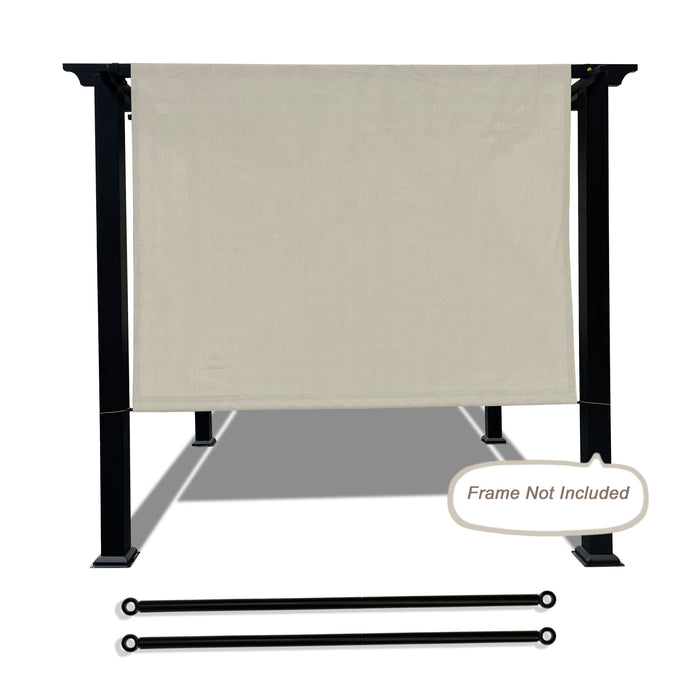 Breathable Pergola Shade Cover Replacement - Pergola Replacement Canopy Adjustable Sun Shade Cover with Heavy Duty Metal Weighted Rods - Grey