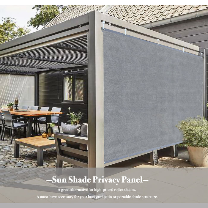 HDPE Sun Shade Cover Panel with 4-Side Grommets – Grey