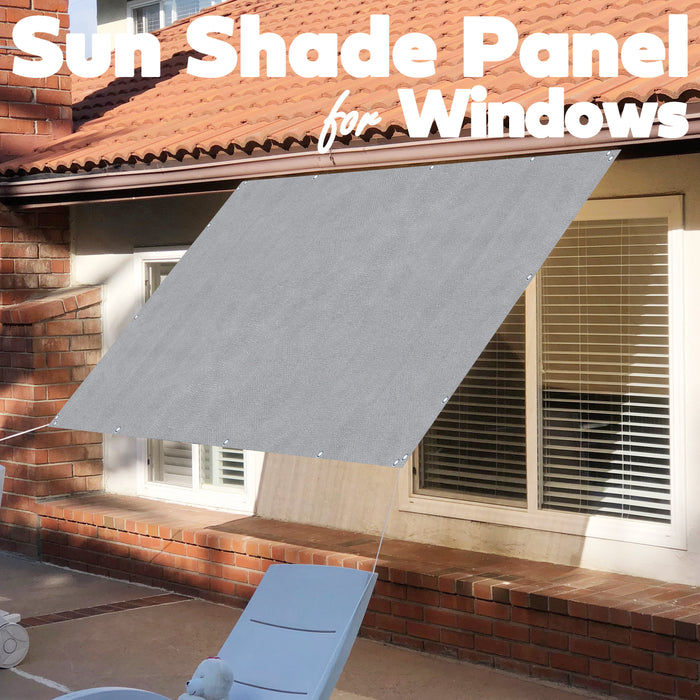 HDPE Sun Shade Cover Panel with 4-Side Grommets – Grey