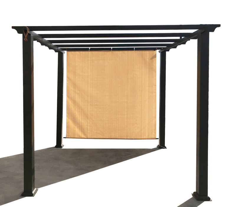 HDPE Sun Shade Cover Panel with 1-Side Grommets & 1-Side Rod Pocket – Beige