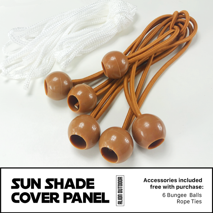 HDPE Sun Shade Cover Panel with 1-Side Grommets & 1-Side Rod Pocket – Smoke Tan