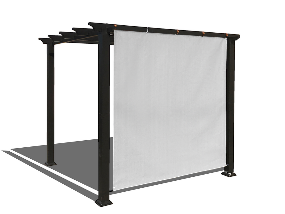 HDPE Sun Shade Cover Panel with 1-Side Grommets & 1-Side Rod Pocket – Smoke Tan
