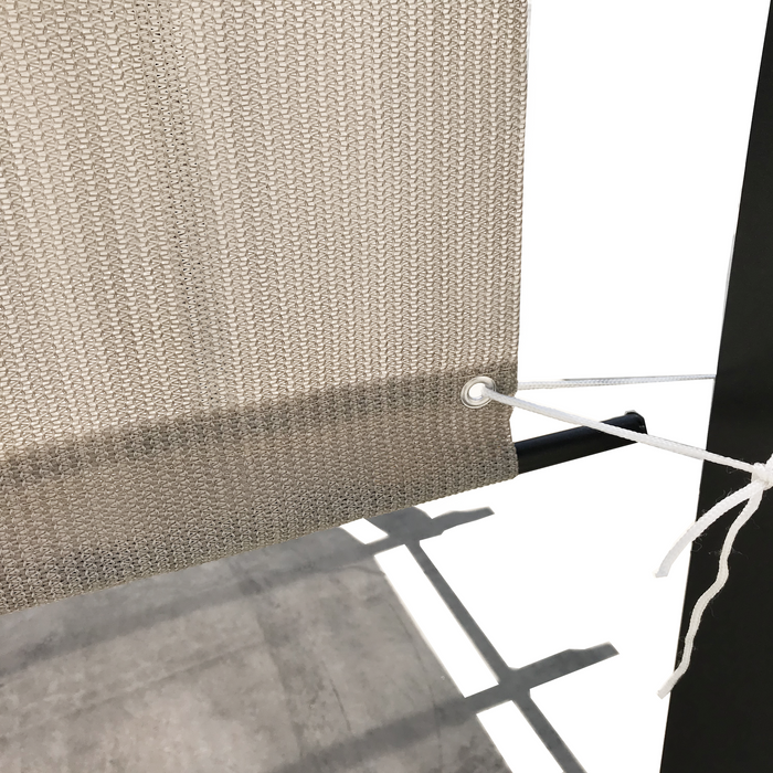 HDPE Sun Shade Cover Panel with 1-Side Grommets & 1-Side Rod Pocket – Smoke Tan