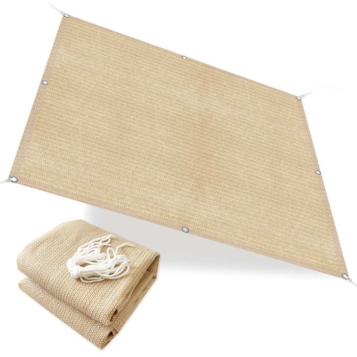 Garden Net with 60% UV Block Shade Cloth with Grommets – Beige