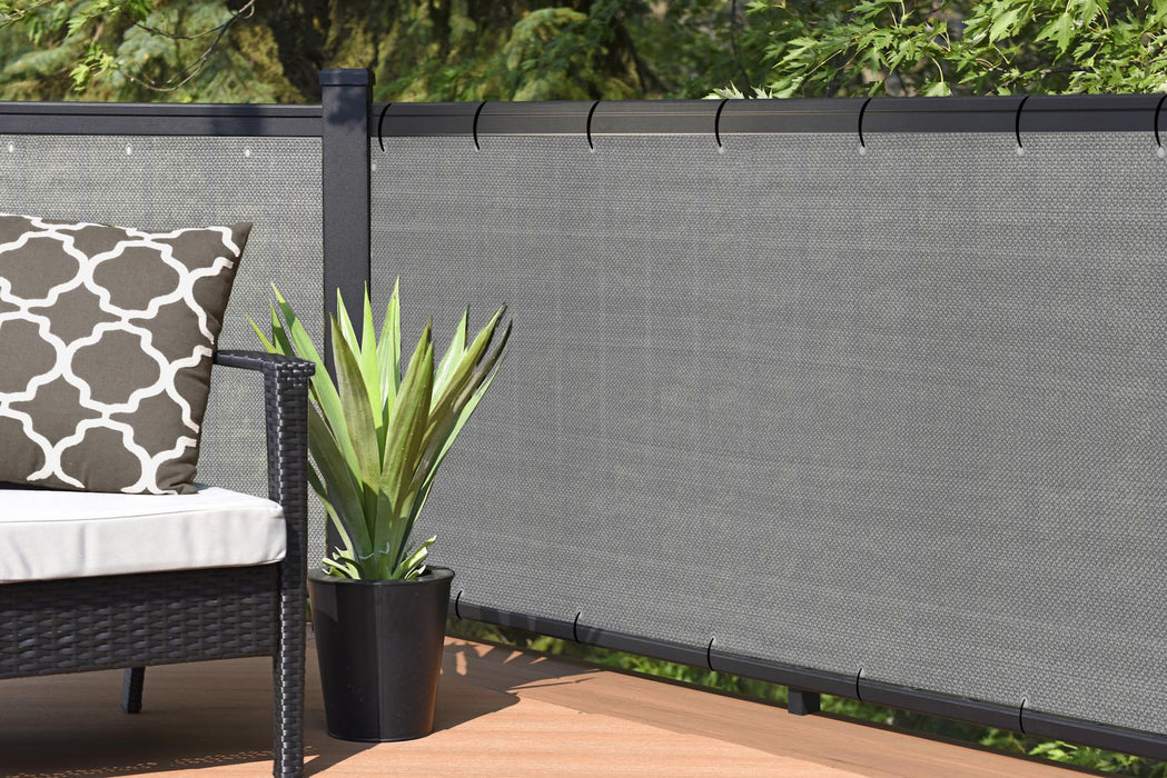 Commercial Balcony Windscreen Fence Privacy Screen Cover – Grey