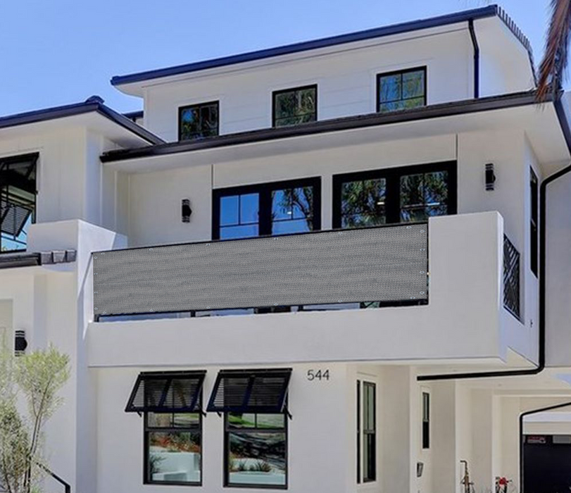 Commercial Balcony Windscreen Fence Privacy Screen Cover – Grey