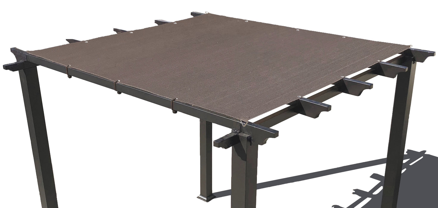 Heavy Duty Straight-Edge Rectangle Sail with Grommets on 4 Sides – Brown