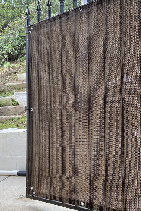 Gate Screen Cover Gate Privacy Screen Privacy Barrier for Fence, Railing, Gate, Driveway – Brown