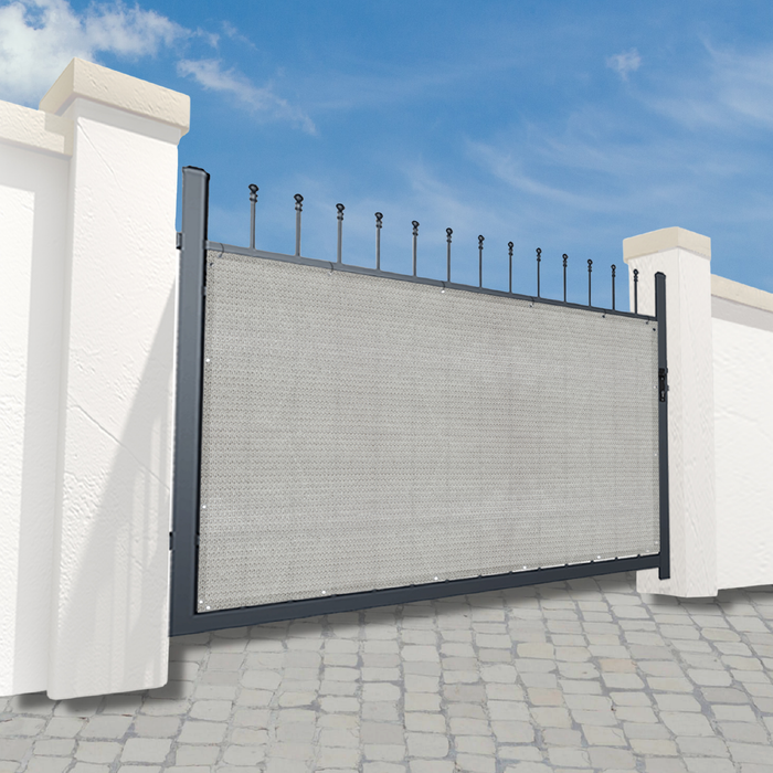 Gate Screen Cover Gate Privacy Screen Privacy Barrier for Fence, Railing, Gate, Driveway – Smoke Tan