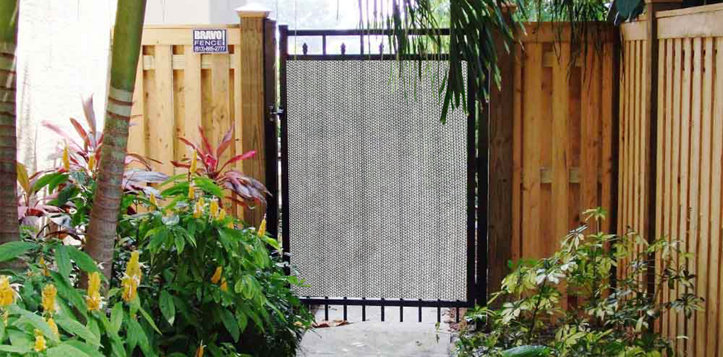 Gate Screen Cover Gate Privacy Screen Privacy Barrier for Fence, Railing, Gate, Driveway – Smoke Tan