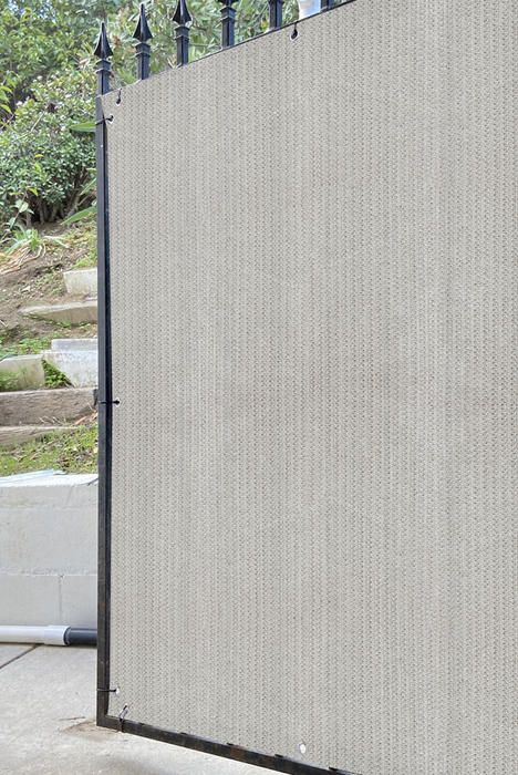 Gate Screen Cover Gate Privacy Screen Privacy Barrier for Fence, Railing, Gate, Driveway – Smoke Tan