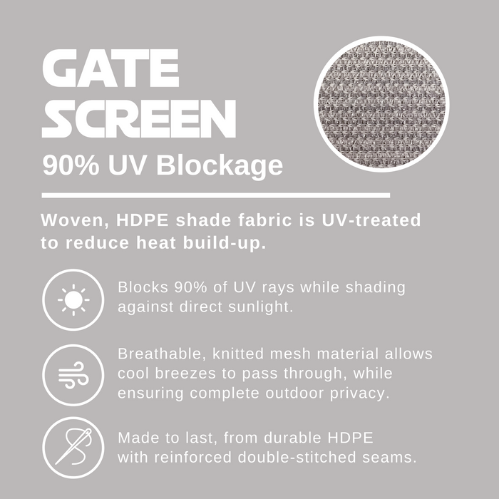 Gate Screen Cover Gate Privacy Screen Privacy Barrier for Fence, Railing, Gate, Driveway – Smoke Tan