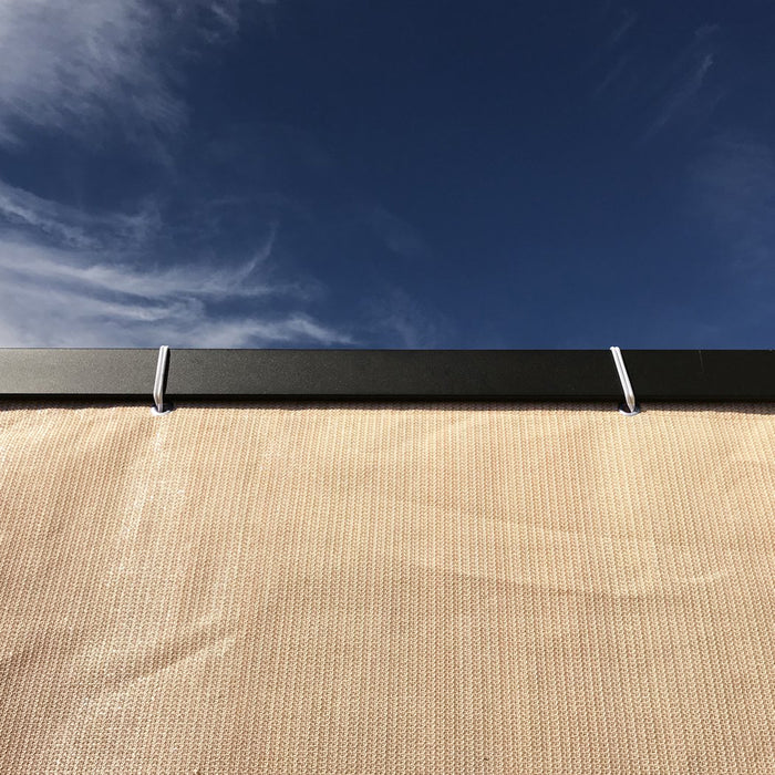 HDPE Sun Shade Cover Panel with 2-Side Grommets – Beige