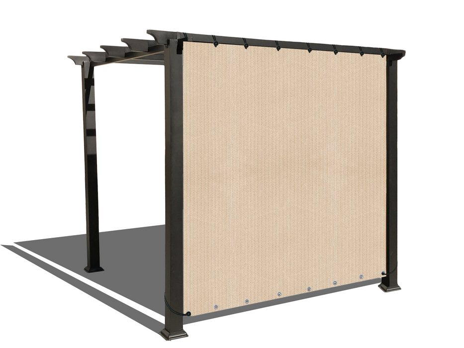 HDPE Sun Shade Cover Panel with 2-Side Grommets – Beige