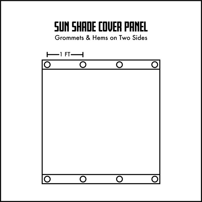 HDPE Sun Shade Cover Panel with 2-Side Grommets – Beige