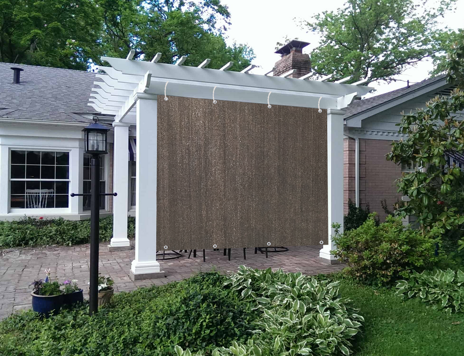 HDPE Sun Shade Cover Panel with 2-Side Grommets – Brown
