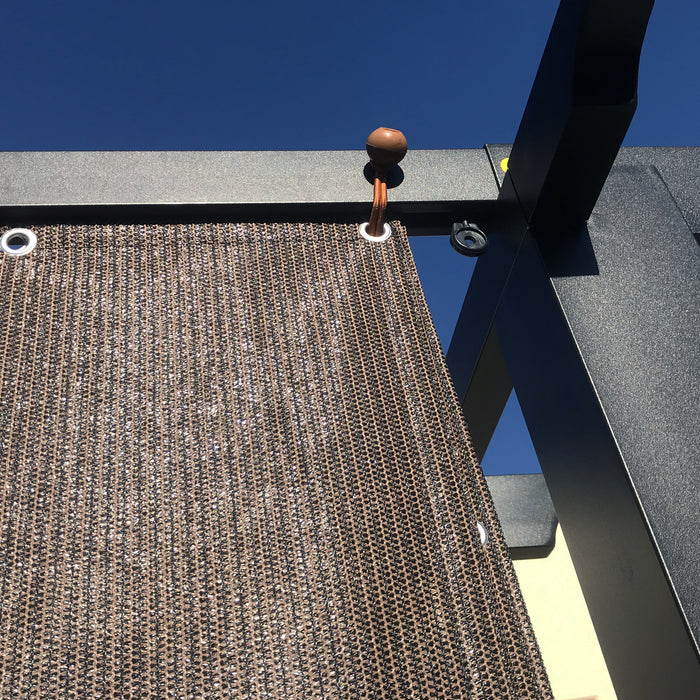 HDPE Sun Shade Cover Panel with 2-Side Grommets – Brown
