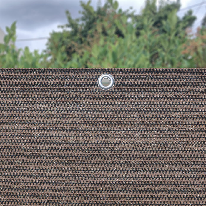 HDPE Sun Shade Cover Panel with 2-Side Grommets – Brown