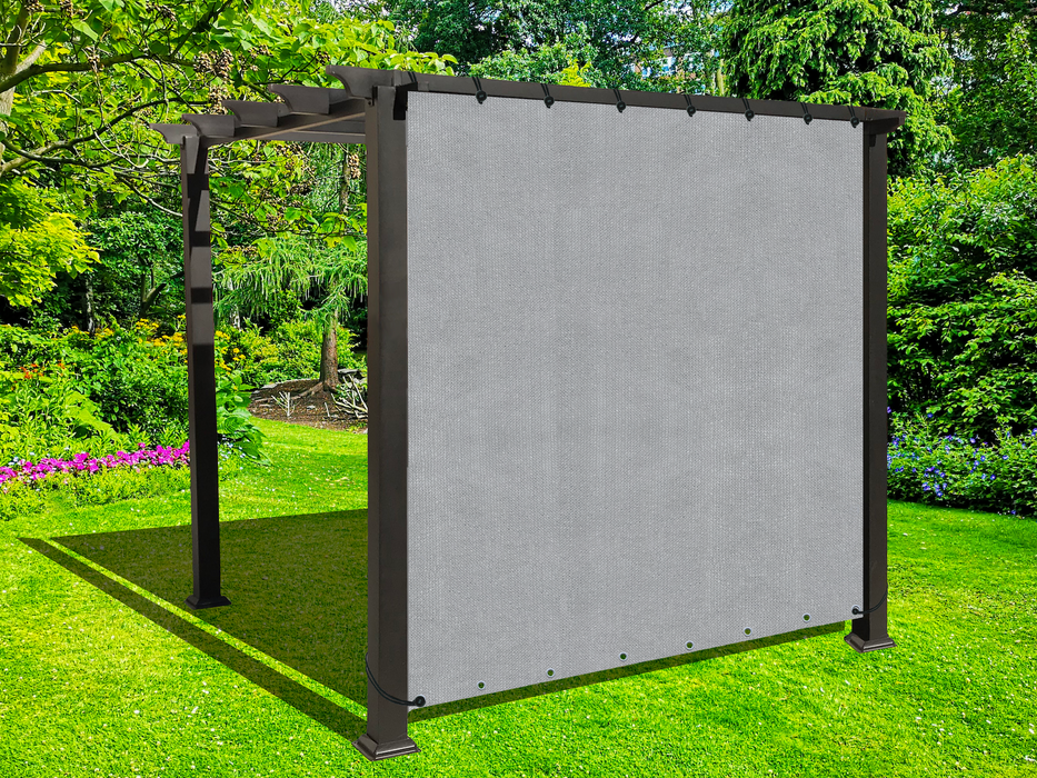 HDPE Sun Shade Cover Panel with 2-Side Grommets – Smoke Tan