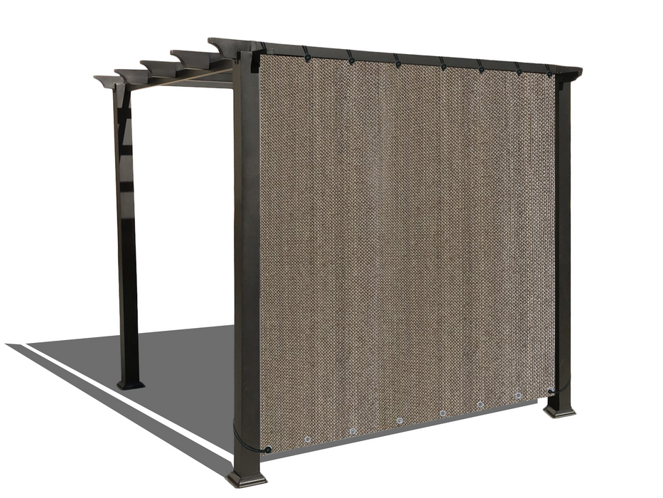 HDPE Sun Shade Cover Panel with 2-Side Grommets – Walnut