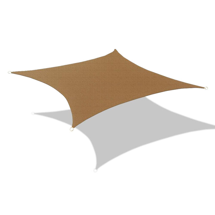 Rectangle / Square Sun Shade Sail Canopy Patio Cover UV Block Awning Heavy Duty Commercial Grade for Backyard Lawn Garden Outdoor Activities – Walnut
