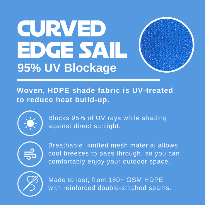HDPE Curved-Edge Sail – Blue