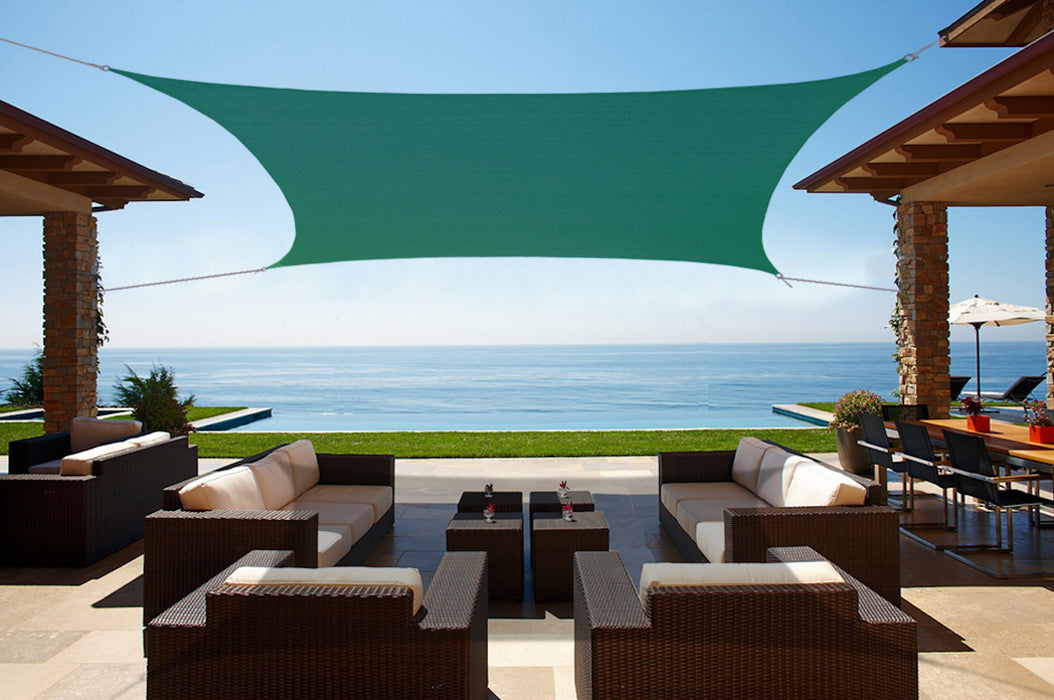 Breathable Curved-Edge Sun Shade Sail Canopy Cover – Green