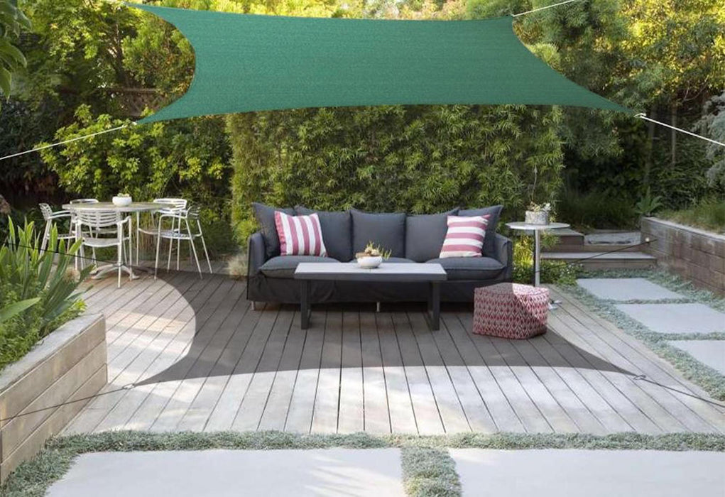 Breathable Curved-Edge Sun Shade Sail Canopy Cover – Green