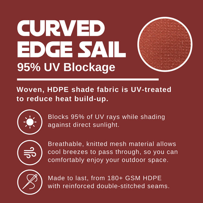 HDPE Curved-Edge Sail – Red