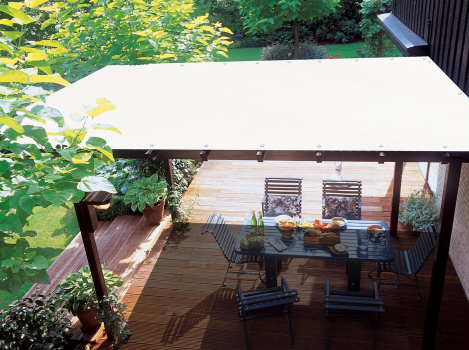 HDPE Pergola & Patio Sun Shade Cover Panel 90% Shade Cloth with Grommets – White