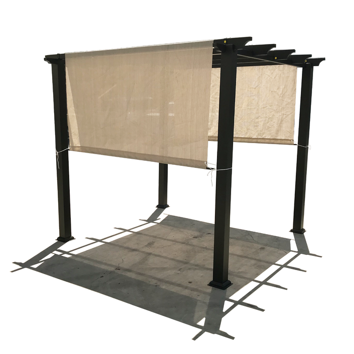 HDPE Breathable Pergola Shade Cover Replacement with Rod Pockets – Beige