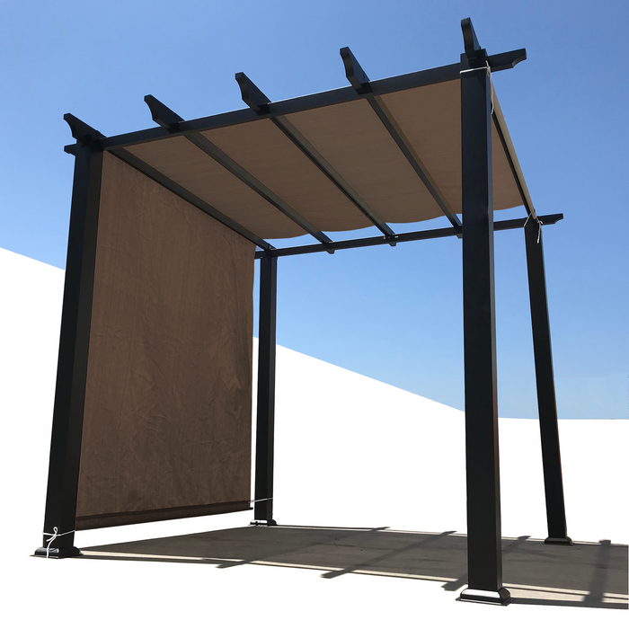 HDPE Breathable Pergola Shade Cover Replacement with Rod Pockets – Brown