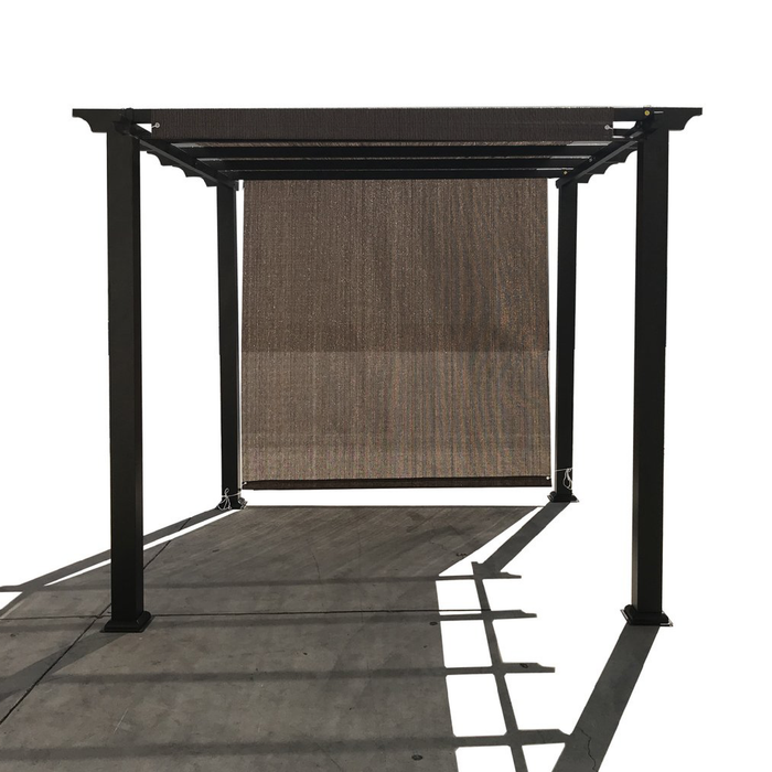 HDPE Breathable Pergola Shade Cover Replacement with Rod Pockets – Brown