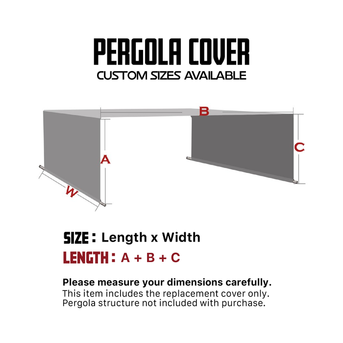 HDPE Breathable Pergola Shade Cover Replacement with Rod Pockets – Brown