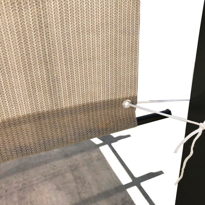 HDPE Breathable Pergola Shade Cover Replacement with Rod Pockets – Smoke Tan