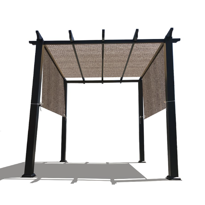 HDPE Breathable Pergola Shade Cover Replacement with Rod Pockets – Walnut
