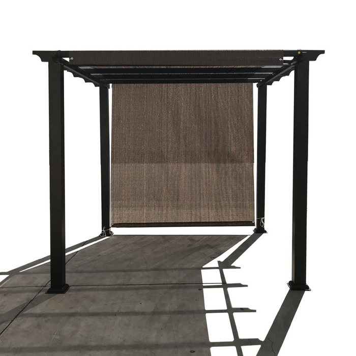HDPE Breathable Pergola Shade Cover Replacement with Rod Pockets – Walnut