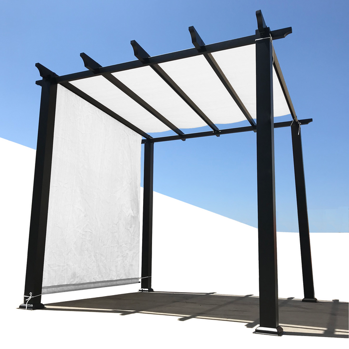 HDPE Pergola Cover with Rod Pockets – White