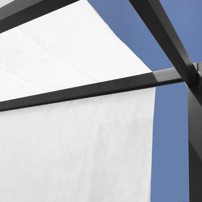 HDPE Pergola Cover with Rod Pockets – White