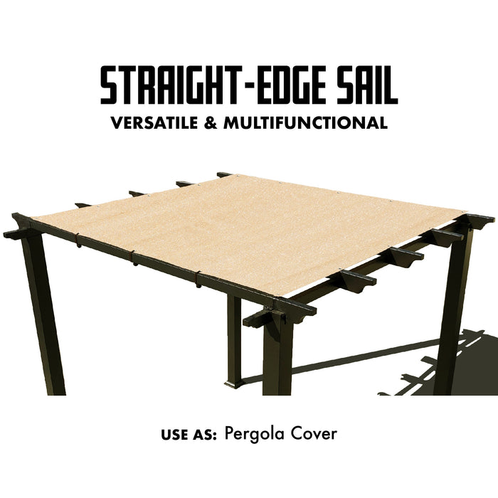 HDPE Straight-Edge Rectangle Sail – Beige