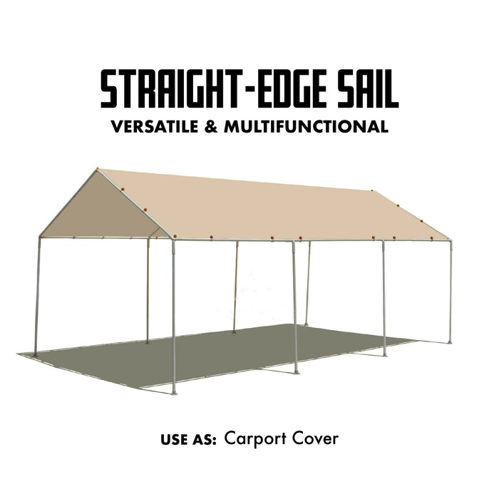 HDPE Straight-Edge Rectangle Sail – Beige