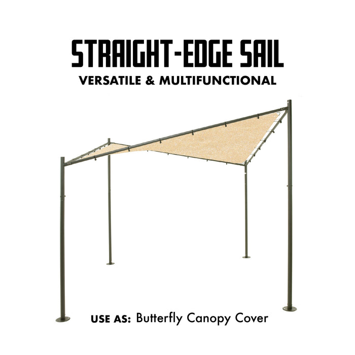 HDPE Straight-Edge Rectangle Sail – Beige