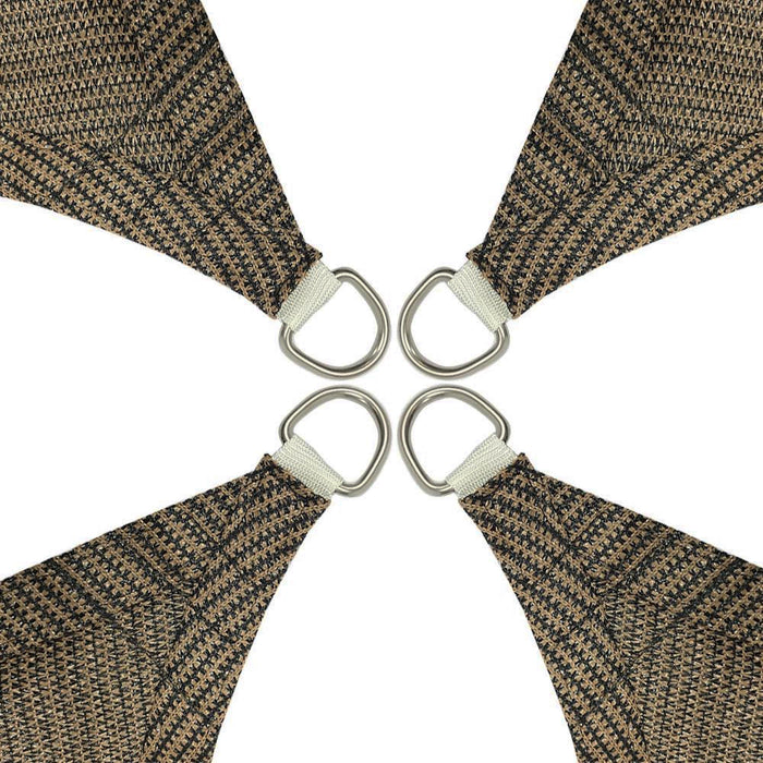 Heavy Duty Straight-Edge Rectangle Sail with Grommets on 4 Sides – Brown