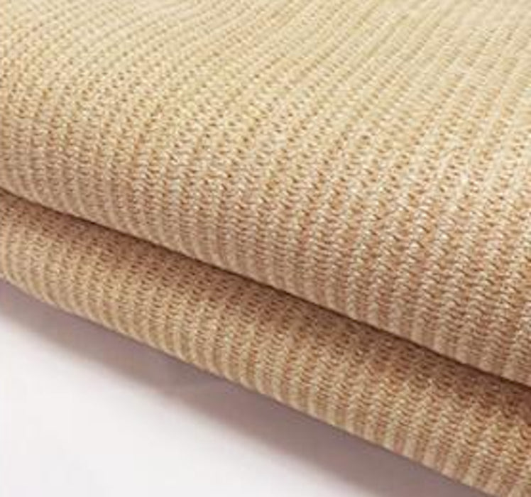 HDPE Permeable Triangle Sun Shade Sail Canopy Shade Awning Cover – Beige