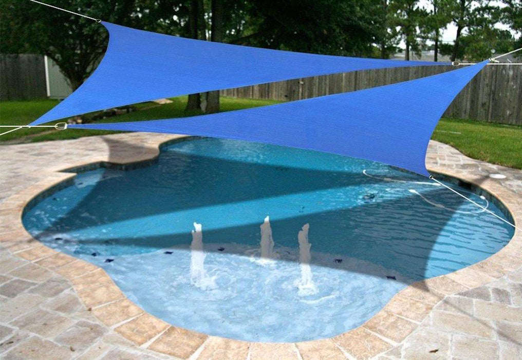 HDPE Triangle Sun Shade Sail – Blue