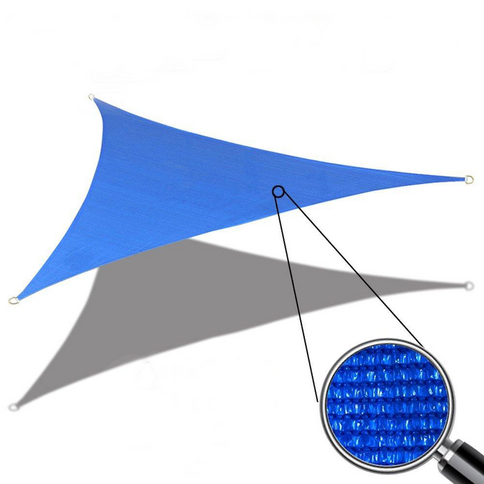 HDPE Triangle Sun Shade Sail – Blue