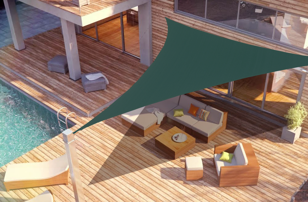 HDPE Triangle Sun Shade Sail – Green