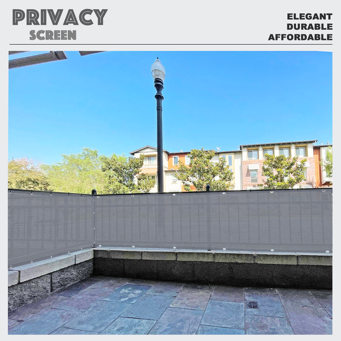 Commercial Balcony Windscreen Fence Privacy Screen Cover – Grey
