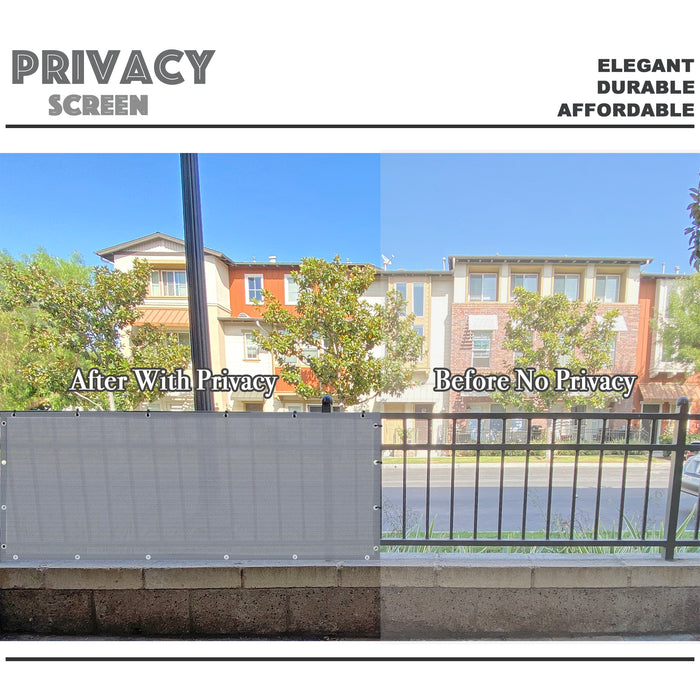 Commercial Balcony Windscreen Fence Privacy Screen Cover – Grey