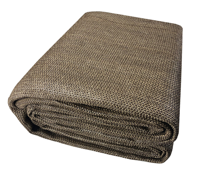 HDPE Breathable Pergola Shade Cover Replacement with Rod Pockets – Walnut
